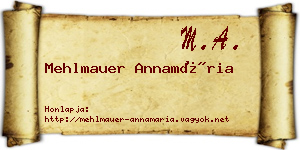 Mehlmauer Annamária névjegykártya