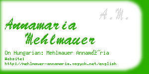 annamaria mehlmauer business card
